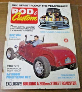 VTG! Rod & Custom Magazine Book March 1971 Street Rod of the Year Red Roadster - Picture 1 of 9