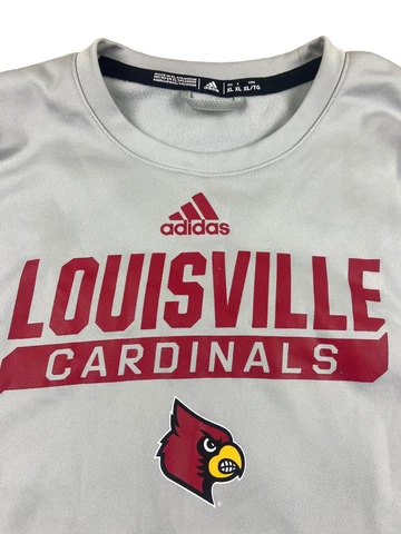 mens louisville cardinals Adidas Aeroready Crewneck Sweatshirt Size XL New Cover