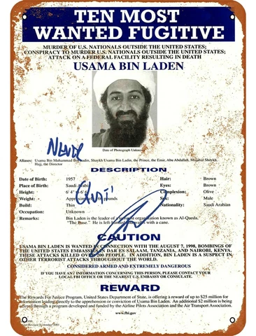 OSAMA BIN LADEN 911 ROBERT O'NEILL SIGNED AUTOGRAPH SIGNATURE 8X11 PHOTO REPRINT Cover