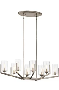 Kichler Nye 52315CLP 36.75 in. 8-Light Classic Pewter Chandelier Clear Glass - Picture 1 of 6