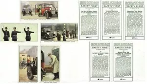 5x Cigarette Cards WD & HO Wills Safety First 1934 Motoring Car Replicas - Picture 1 of 3