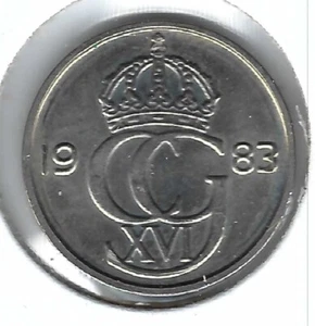 ¡Moneda Carlos XVI 1983 de cobre-níquel de 25 minerales sin circular! - Imagen 1 de 2