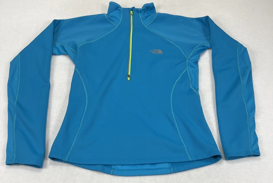 Женская куртка-пуловер на молнии The North Face бирюзовый синий 1/2 размер S/P - Изображение 1 из 4