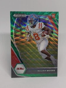 2021 Panini Prizm Draft Picks Elijah Moore Green Wave Prizm Rookie Card RC #124 - Picture 1 of 2
