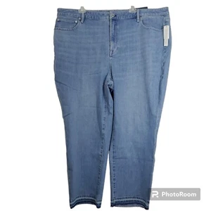 Talbots Flawless High Waist Modern Ankle Straight Leg Jeans NWT Size 24W Plus - Picture 1 of 10