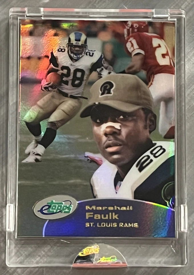 2001 eTopps Encased #50 MARSHALL FAULK 🏈 St. Louis Rams 🏈 #/2742 🏈 FREE SHIP - Image 1 of 3