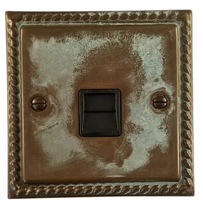 G&H MV34B Monarch Roped Verdigris 1 Gang Slave BT Telephone Socket - Picture 1 of 1