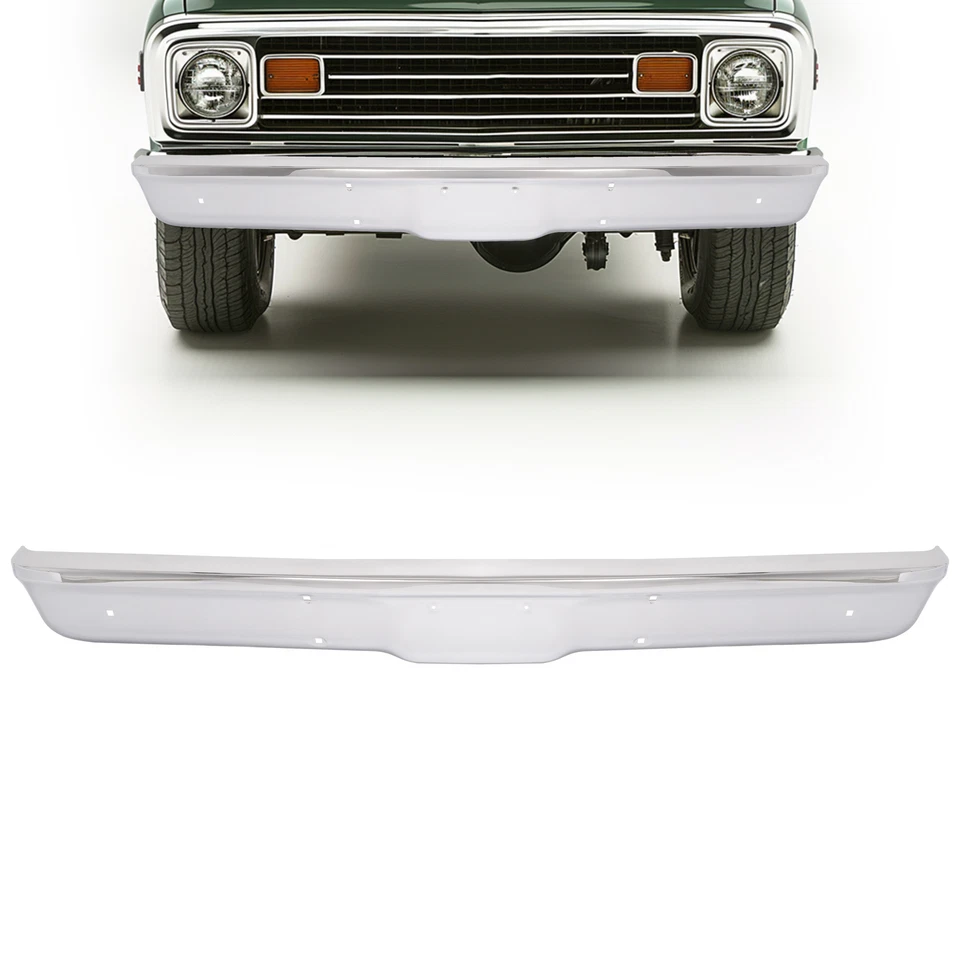 Chrome Front Bumper Face Bar For Chevy/ GMC C/K Pickup Blazer Jimmy 1967-1970 - Image 1 of 4