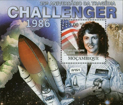 Challenger Tragedy Stamp Christa McAuliffe Astronaut S/S MNH #4625 / Bl.459 Cover