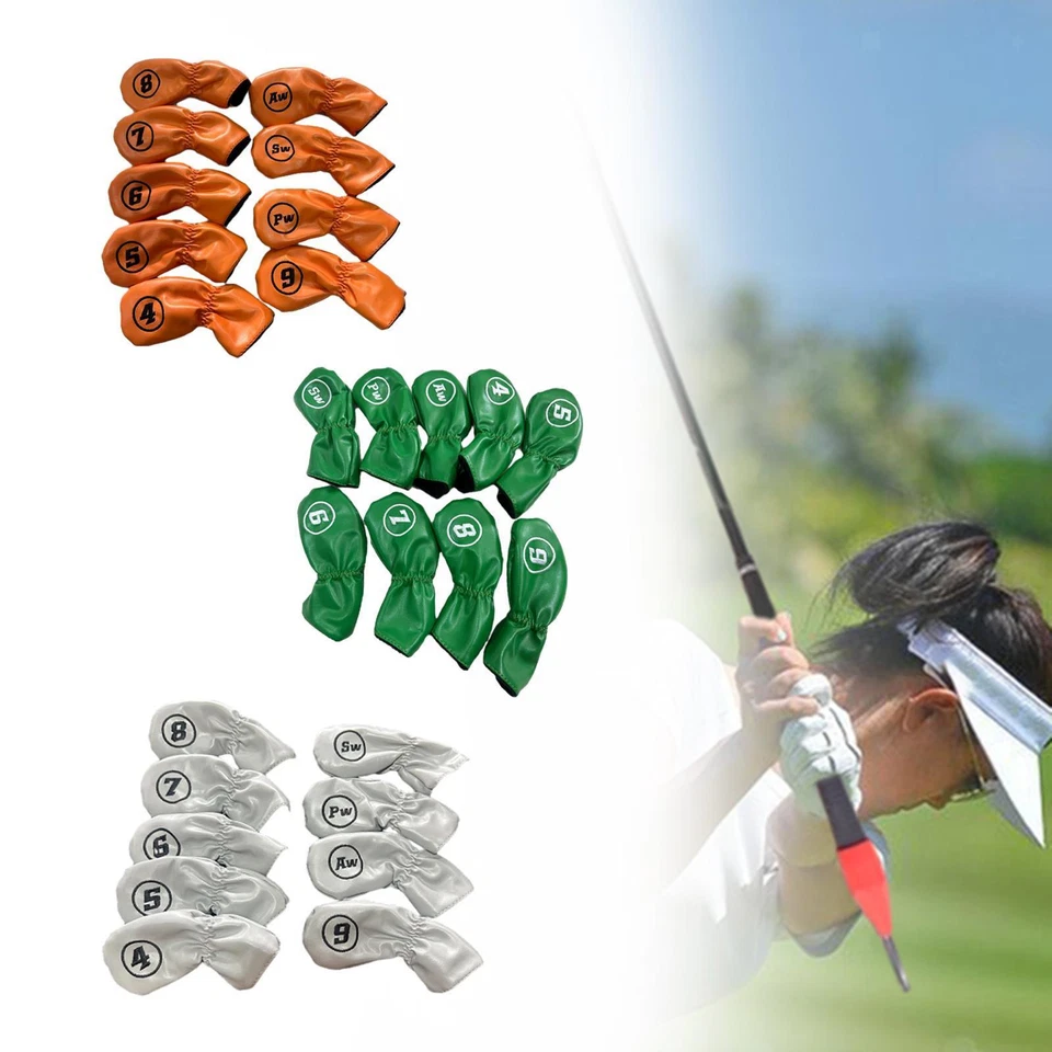 Golf Iron Headcovers Set - Sleek Style with Individual Identification - Image 1 of 1