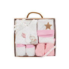 Set regalo 5 piezas bebé primera puesta algodón Elefantito Rosa