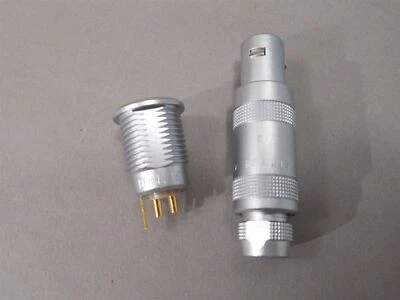 LEMO Connector Mated Pair: ERN.1S.302 Receptacle FFA.1S.302 Plug 2-Wire