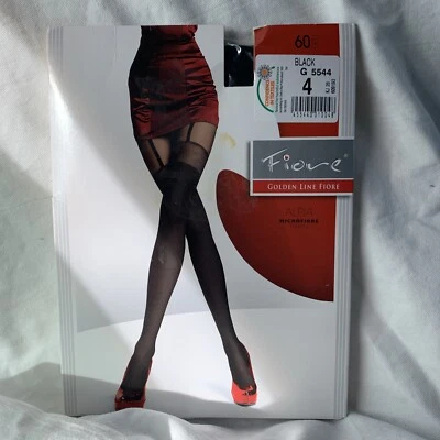 MALLAS FIORE ALPIA 60 DENIER MICROFIBRA TALLA 4 MEDIAS FINAS EUROPEAS NEGRAS Foto 1 de 3