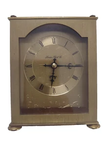 Mantel Clock London Clock Co Solid Brass 13cm Working Condition Vintage - Picture 1 of 15