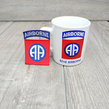 82nd Airborne Double Tab Patch and Coffee Cup US Army Military Patch and Mug 