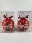 Christmas Ornaments 1993 Coca-Cola Set Of Two 3” Balls