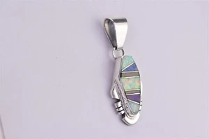 Colgante Offina Pino OP Navajo Plata Esterlina 23 mm Ópalo Ónix Lapis Charoita 925 - Imagen 1 de 6