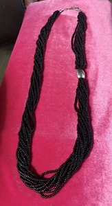 Silpada schwarze kleine Perlen 32 Zoll mehrere Strang Halskette - Bild 1 von 2