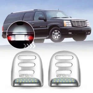 Luz de matrícula LED blanca roja para 02-13 Cadillac Escalade 00-06 Chevy Tahoe - Imagen 1 de 14