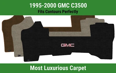 Alfombra de primera fila Lloyd Luxe para 1995-2000 GMC C3500 con logotipo GMC 1 plateado/rojo Foto 1 de 4