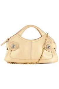 TOD'S GOLD CRYSTAL AND LEATHER SHOULDER BAG - Picture 1 of 12
