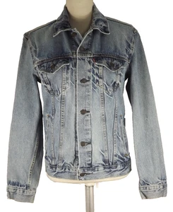 Chaqueta vaquera pequeña Levi Strauss para mujer bolsillos abotonados envejecido camionero - Imagen 1 de 9