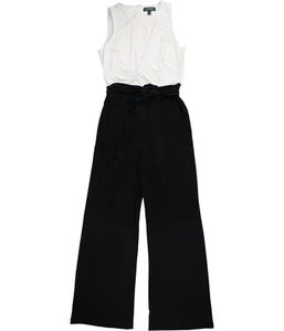 Ralph Lauren Womens 2-Tone Jumpsuit, blkwhite, 10 - Picture 1 of 2
