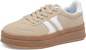 Women's Thick Sole Retro Fashion Sneakers Classic Walking Shoes Rubber... - Picture 1 of 60