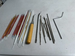 Die Vintage Stricknadeln mit vielen Teilen gebraucht 45 Teile - Bild 1 von 8