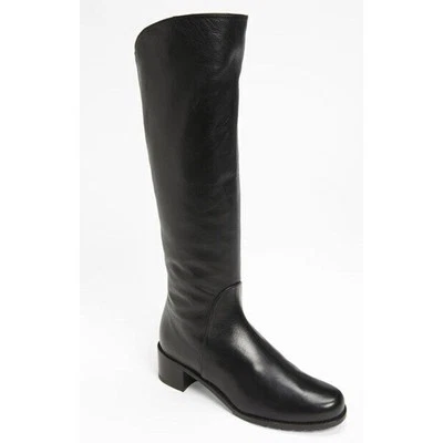 Botas de montar Stuart Weitzman Arlington elásticas de cuero negro talla 5,5 nuevas $595 Foto 1 de 4