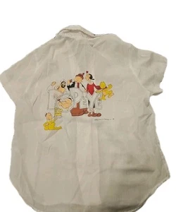 Vintage Popeye button-down shirt size 10 kids ~ Rare ! 1980's Clean - Picture 1 of 7