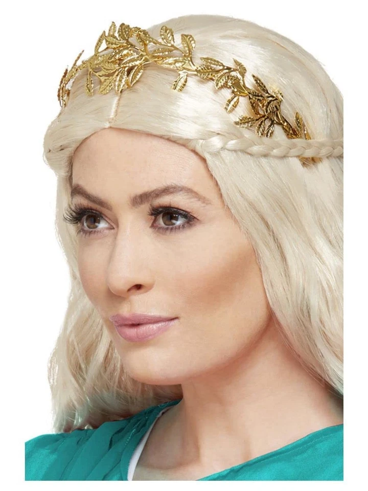Smiffys Grecian Leaf Headband, Gold - Image 1 of 1