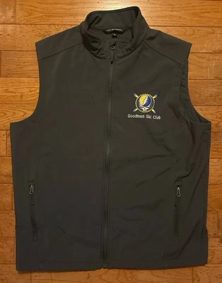 Grateful Dead Steal Your Face Steelie Logo Goodmen Ski Club Soft Shell Vest XL - Image 1 of 4