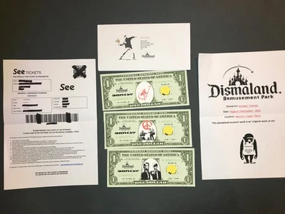 罕见艺术 Dismaland 印花帆布绘画 WSM 15 Banksy — 第 1/2 张图片