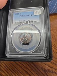 1928-D Lincoln Cent MS63BN PCGS schöne Tönung - Bild 1 von 4