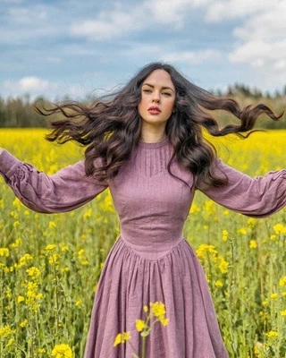 Vestido manga larga lila Little Women Atelier Jo '23 Foto 1 de 3