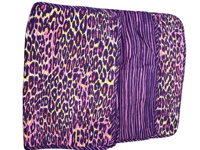Betsey Johnson фиолетовый розовый леопард гепард стеганая кровать наволочки хлопок комплект 3 - Изображение 1 из 4