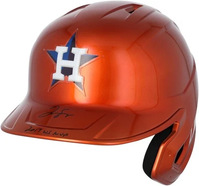 Casco de bateo réplica cromada firmado por George Springer Astros con 17 WS MVP Insc Foto 1 de 2