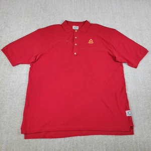 Vintage Evisu Polo Shirt Mens 3XL XXXL Red Japanese Streetwear Y2K Logo Designer - Picture 1 of 13