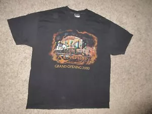 VTG ALADDIN LAS VEGAS"GRAND OPENING 2000"COTTON GRAPHIC T-SHIRT SZ XL BLACK - Picture 1 of 4