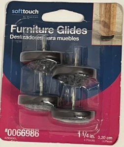 Waxman Soft Touch Furniture Glides 1-1/4" Package of 4 New - Picture 1 of 8