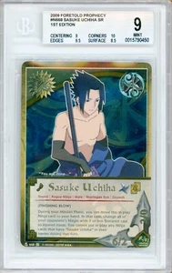 2009 Naruto Sasuke Uchiha N-668 SR 1st Edition Foretold Prophecy BGS 9 MINT - Picture 1 of 2