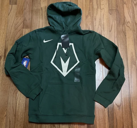 Men's Milwaukee Bucks Nike City Edition Club Pullover Hoodie NWT Small Cover
