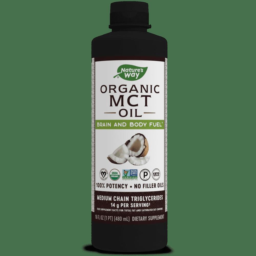 Nature's Way 100% Potency Organic MCT Oil, Brain and Body Fuel, 16 fl oz