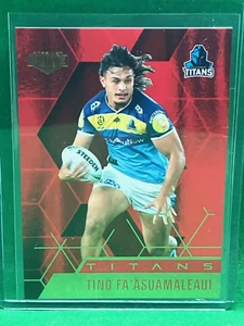 2022 NRL MOJO RUBY Tino Fa'asuamaleaui Titans #MR 040 d#19/46 - Imagen 1 de 2