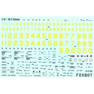 Foxbot 72-013 Scale 1:72 Decal Technical inscriptions of C-47/DC-3 for model kit - Bild 1 von 24