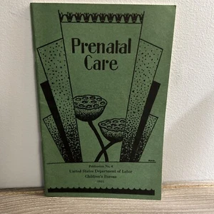 1931 US Department of Labor Children’s Bureau Prenatal Care OB/GYN Medical Vtg - Picture 1 of 5