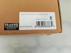 1000Mbps Gigabit Ethernet Multi Mode Fiber Media Converter LC550m ET91000LCEU UR - Afbeelding 1 van 2