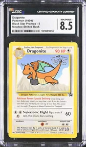 CGC 8.5 - 1999 Dragonite # 5 WB Movie WOTC Black Star PROMO Pokemon Card - Picture 1 of 2