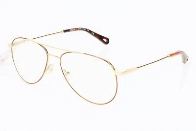 Chloe Ladies 288332 Gold Tone Aviator/Pilot Eyeglass Frame 55-15-140 - Image 1 of 3